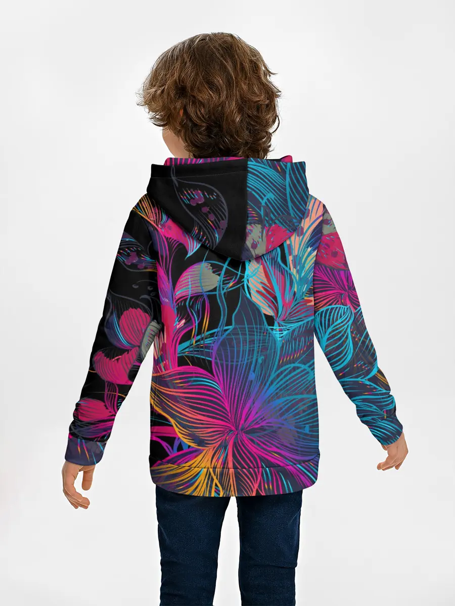 Детское худи / Flowers | Неон