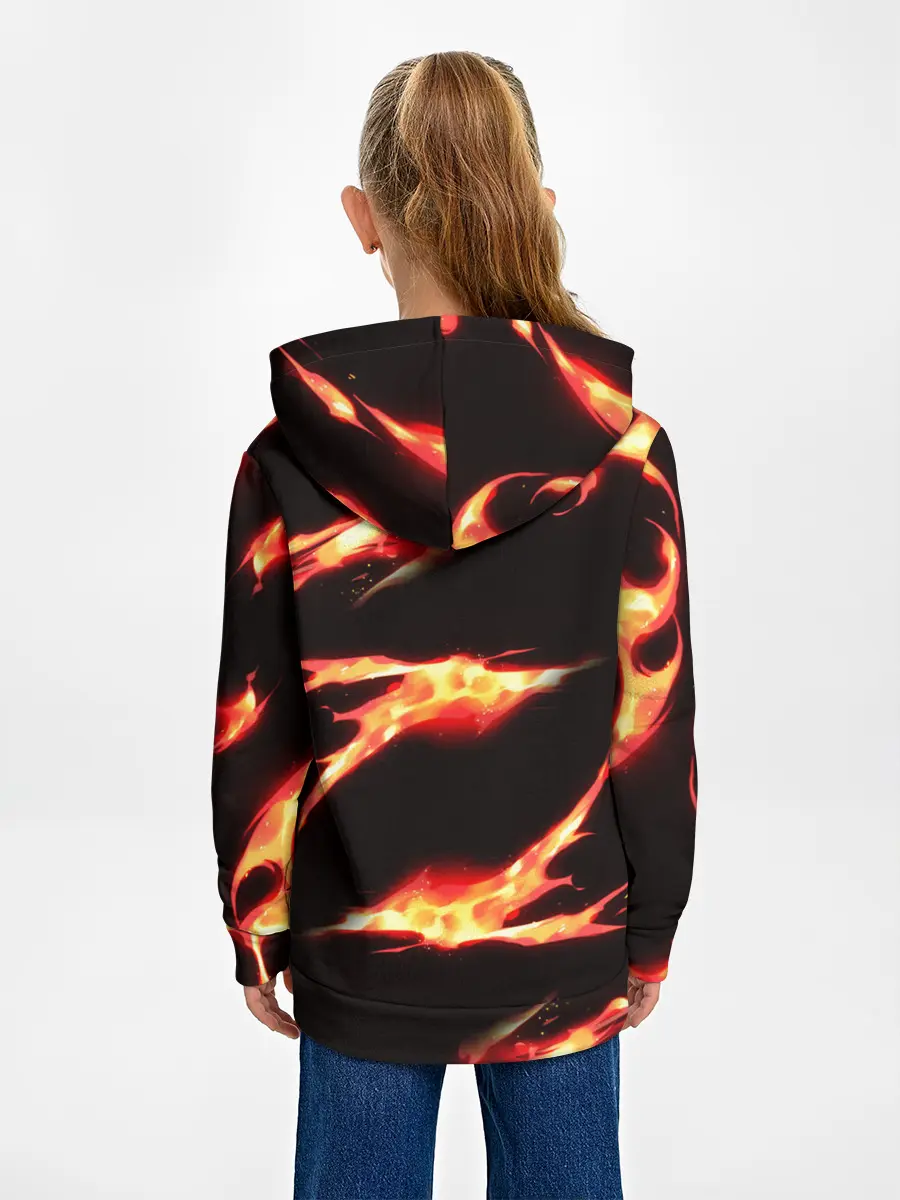 Детское худи / Kimetsu no Yaiba пламенный узор