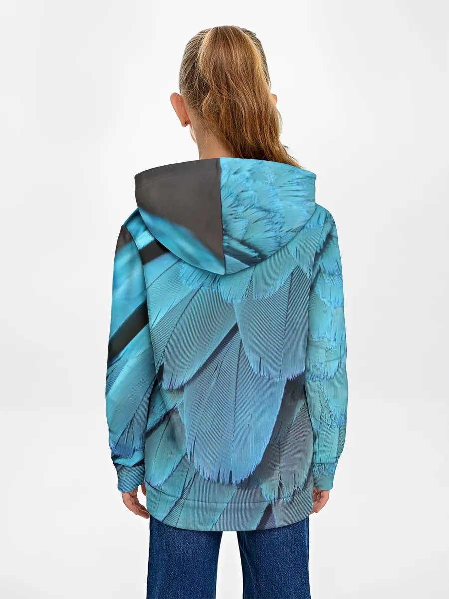 Детское худи / Перья попугая