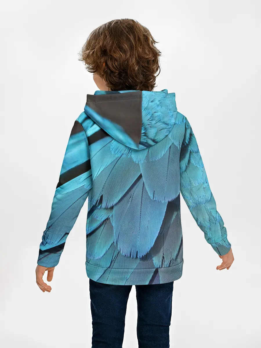 Детское худи / Перья попугая