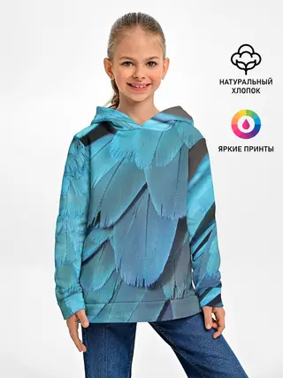 Детское худи / Перья попугая