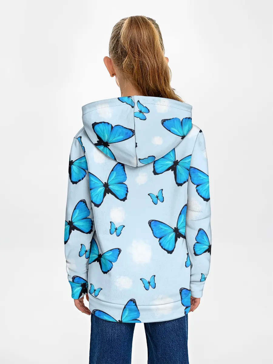 Детское худи / Бабочки с Облаками