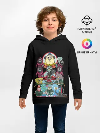 Детское худи / Кальмар на дне океана