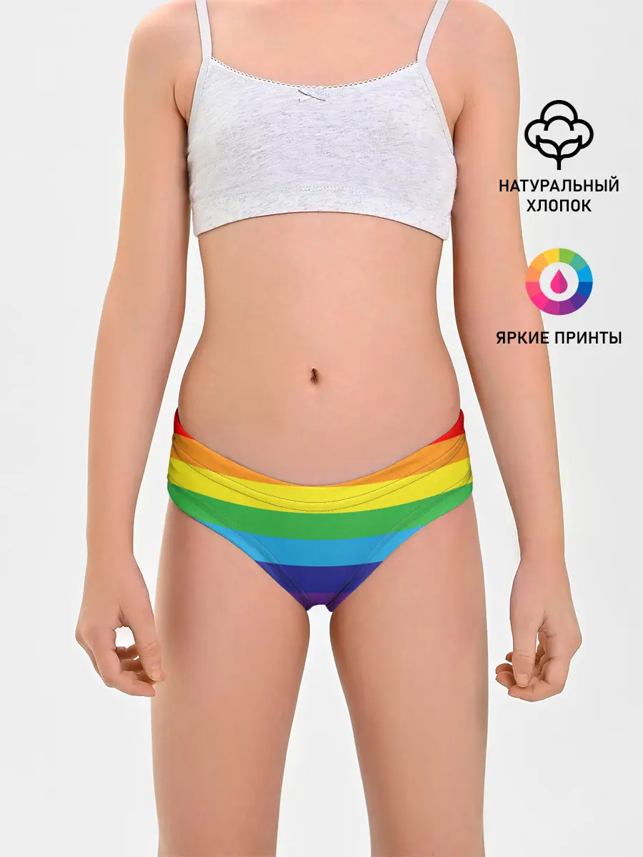 Трусы для девочек / ЦВЕТНЫЕ ЛИНИИ