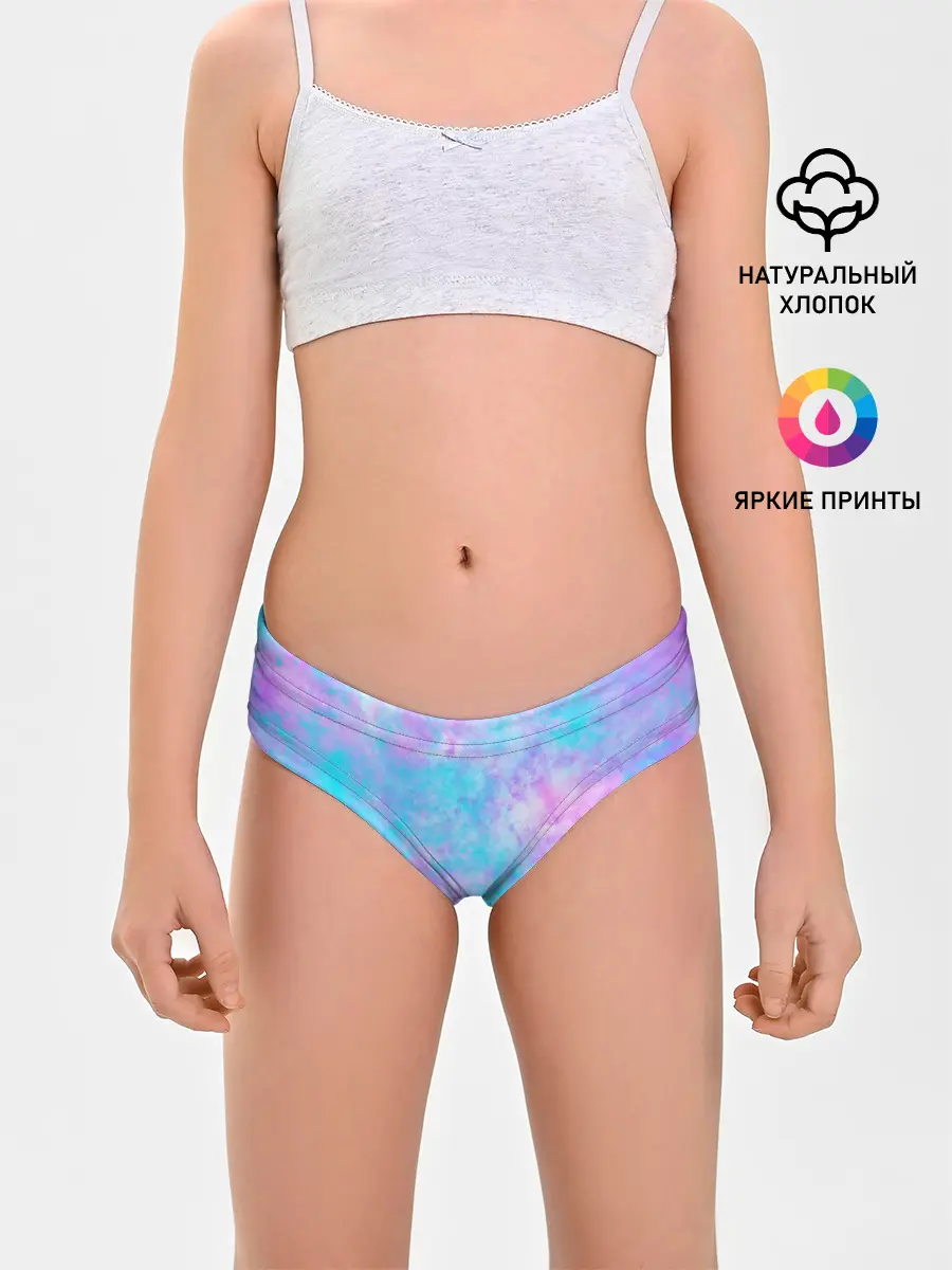 Трусы для девочек / Мрамор Tie Dye