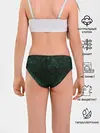 Трусы для девочек / Темно-зеленый мраморный узор