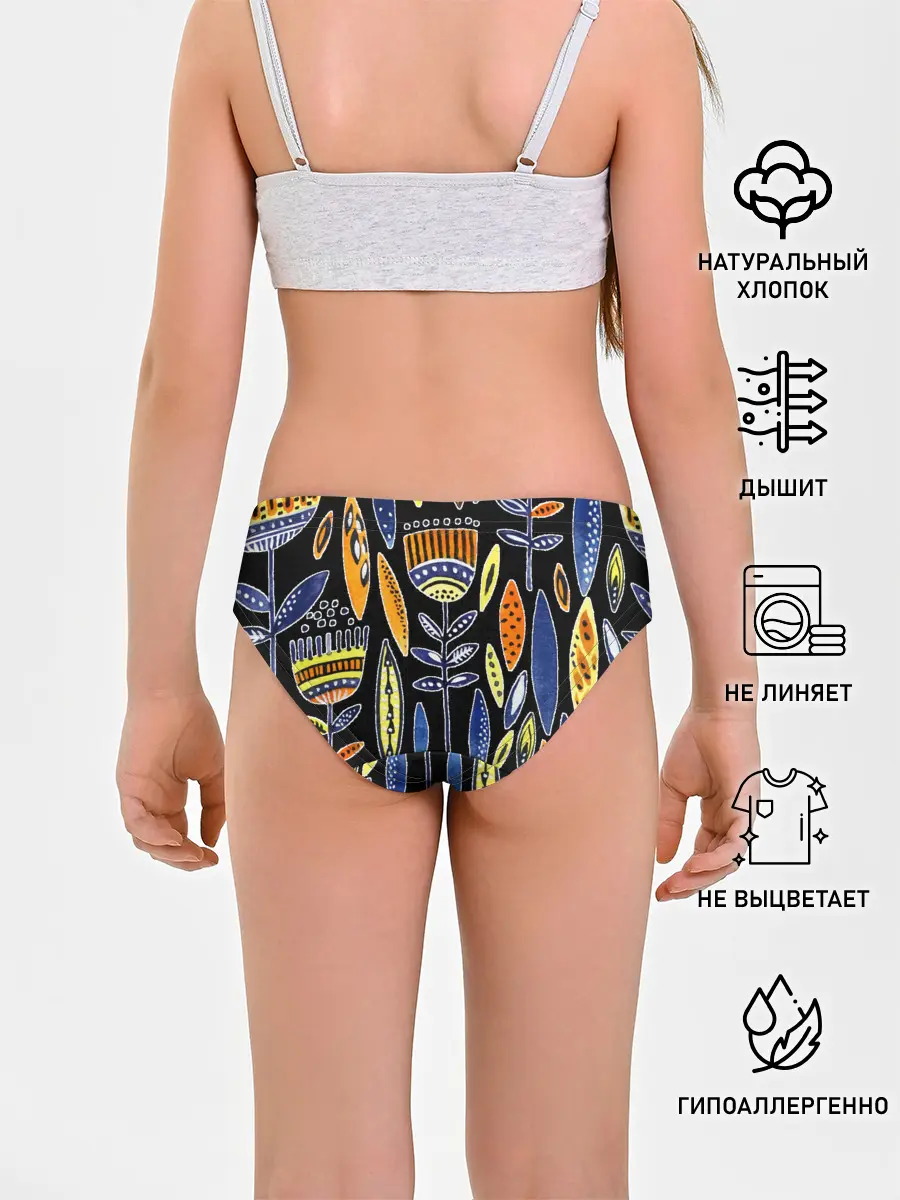 Трусы для девочек / вечные цветы фараона