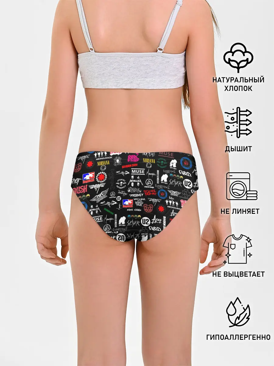 Трусы для девочек / ЛОГОТИПЫ РОК ГРУПП | PATTERN