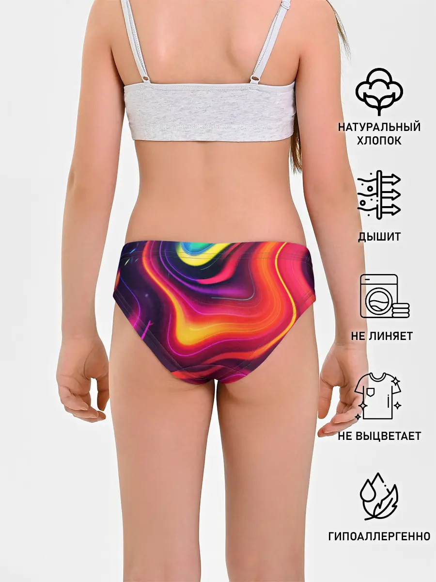 Трусы для девочек / Неоновые пятна