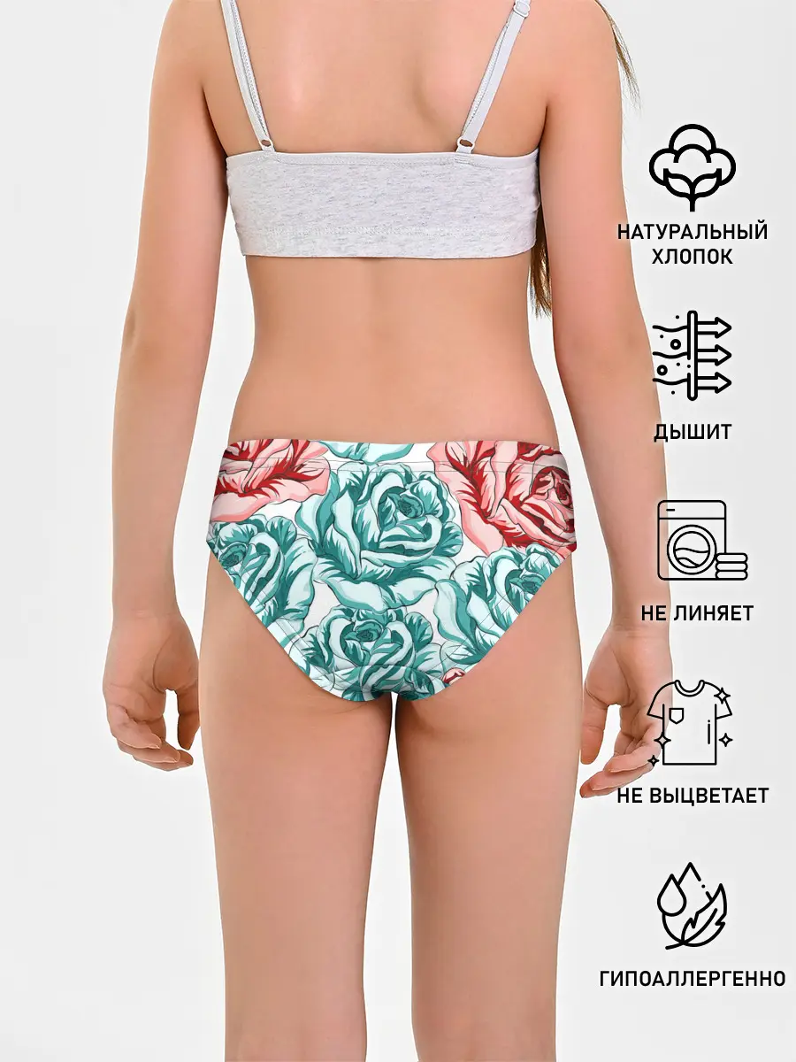 Трусы для девочек / Розы