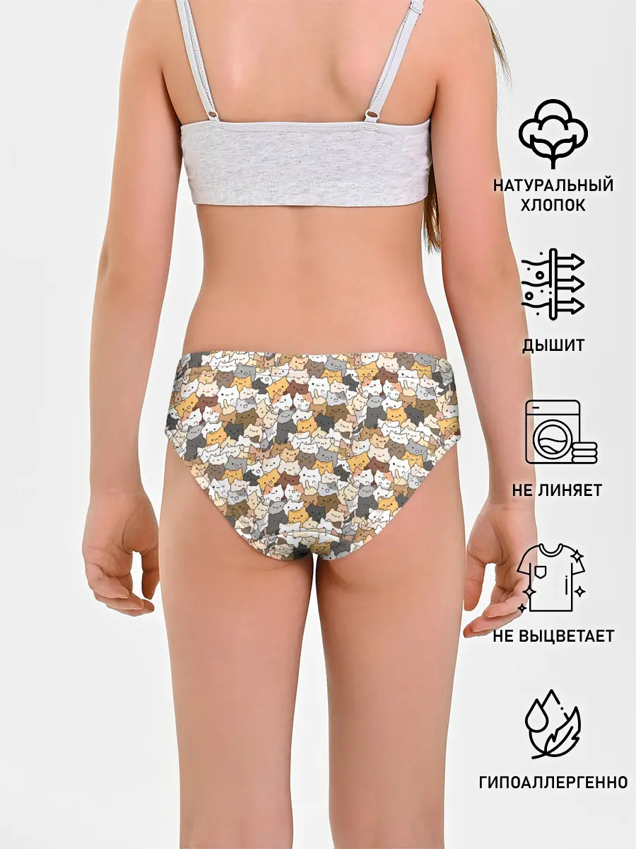 Трусы для девочек / Котики муркотики