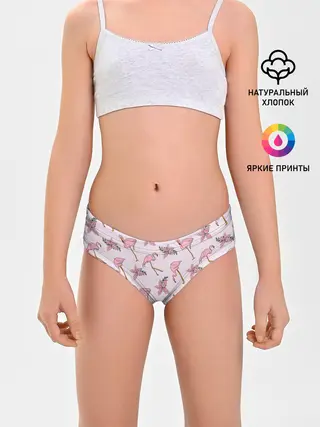 Трусы для девочек / Розовый фламинго