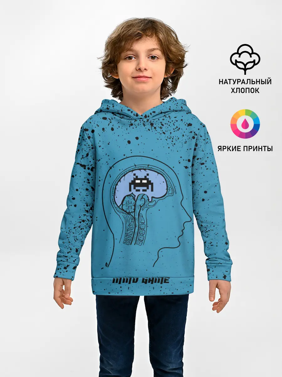 Детское худи / Space Invaders | Mind Game