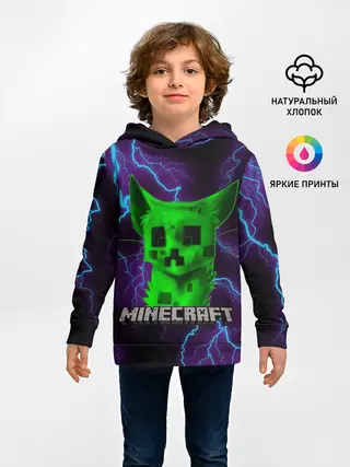 Детское худи / MINECRAFT CREEPER CAT