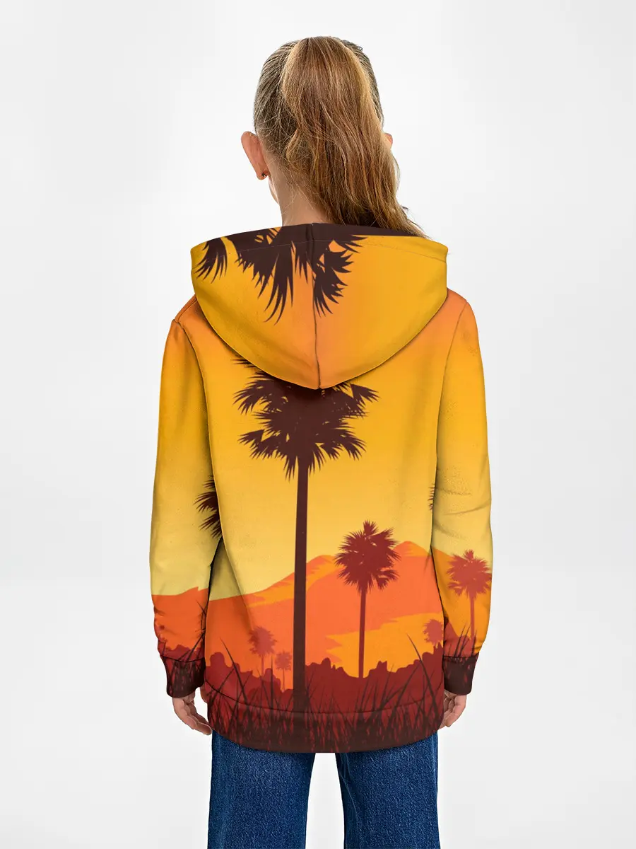 Детское худи / Лето, Пальмы, вечер