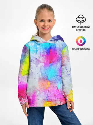 Детское худи / НЕОНОВЫЕ ПОТЕРТОСТИ