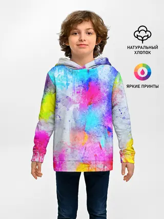 Детское худи / НЕОНОВЫЕ ПОТЕРТОСТИ