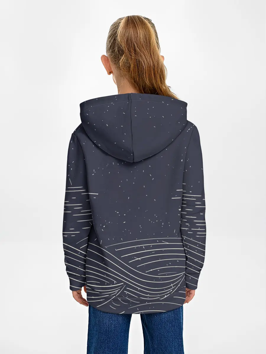 Детское худи / Одинокий корабль в море