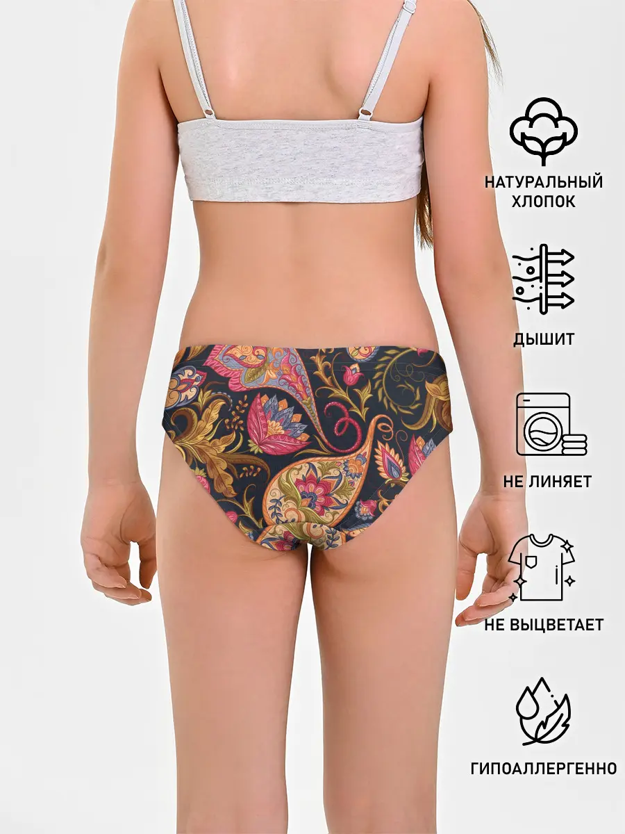 Трусы для девочек / РОСПИСЬ ЦВЕТАМИ