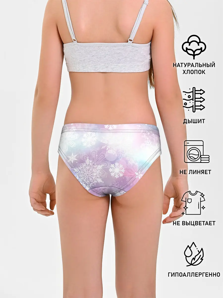 Трусы для девочек / снежинки