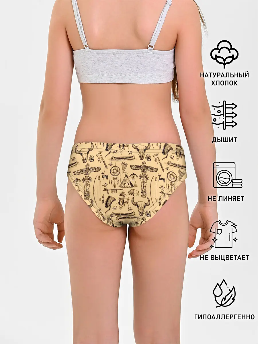 Трусы для девочек / Индейский паттерн