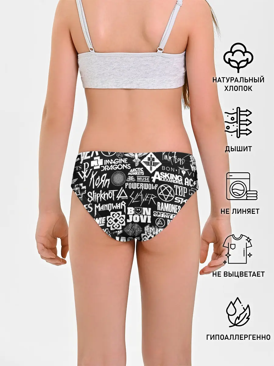 Трусы для девочек / ЛОГОТИПЫ РОК ГРУПП