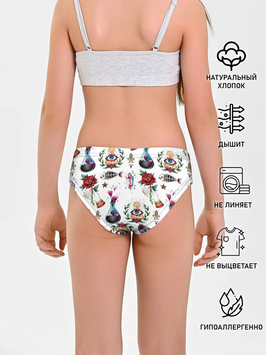 Трусы для девочек / Old school tattoo