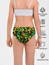 Трусы для девочек / Абстрактный желто-зеленый узор