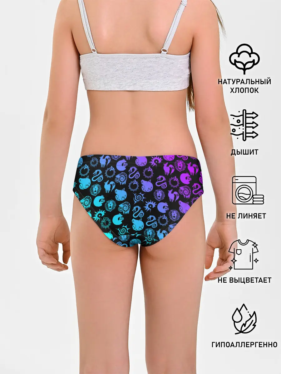 Трусы для девочек / 7 СМЕРТНЫХ ГРЕХОВ НЕОН ЭМБЛЕМЫ