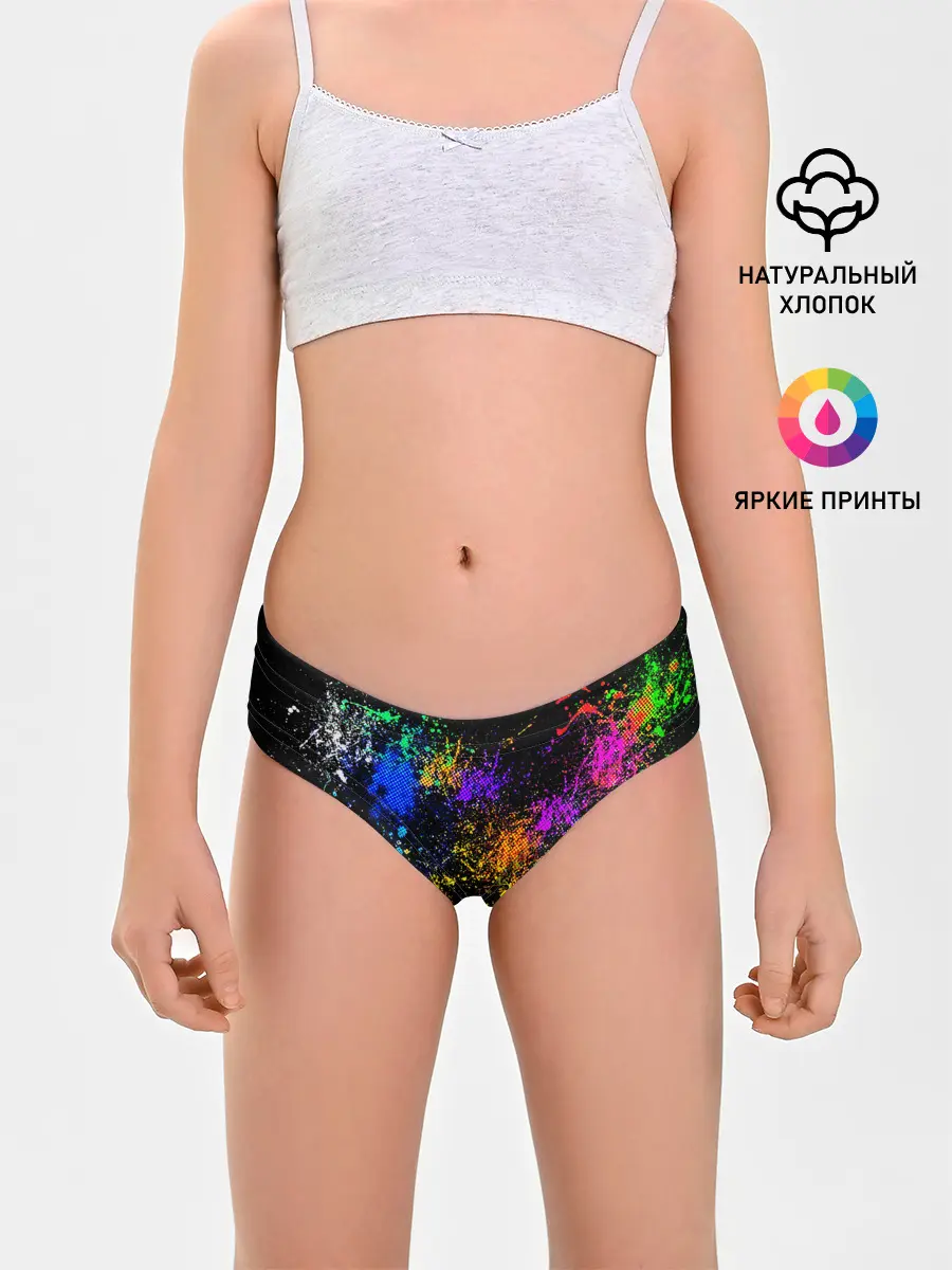 Трусы для девочек / БРЫЗКИ КРАСОК