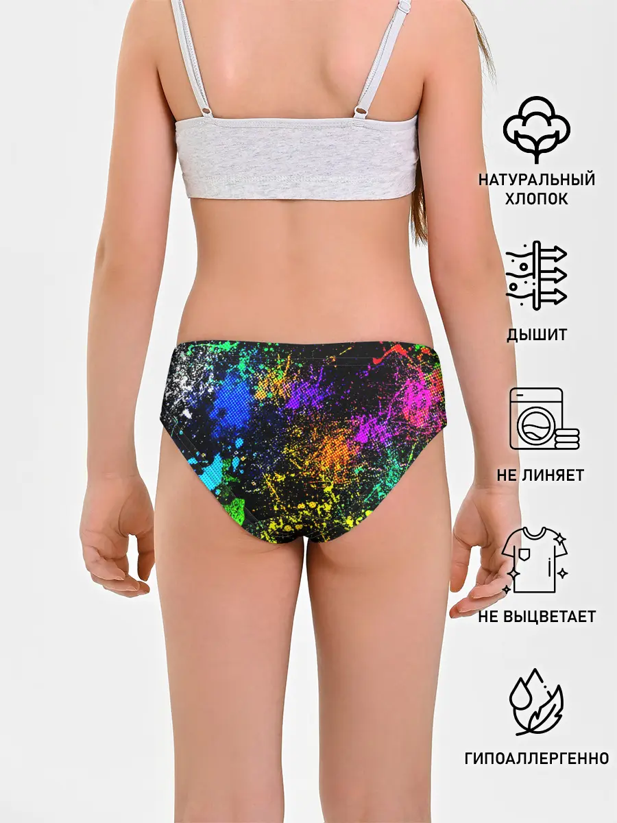 Трусы для девочек / БРЫЗКИ КРАСОК