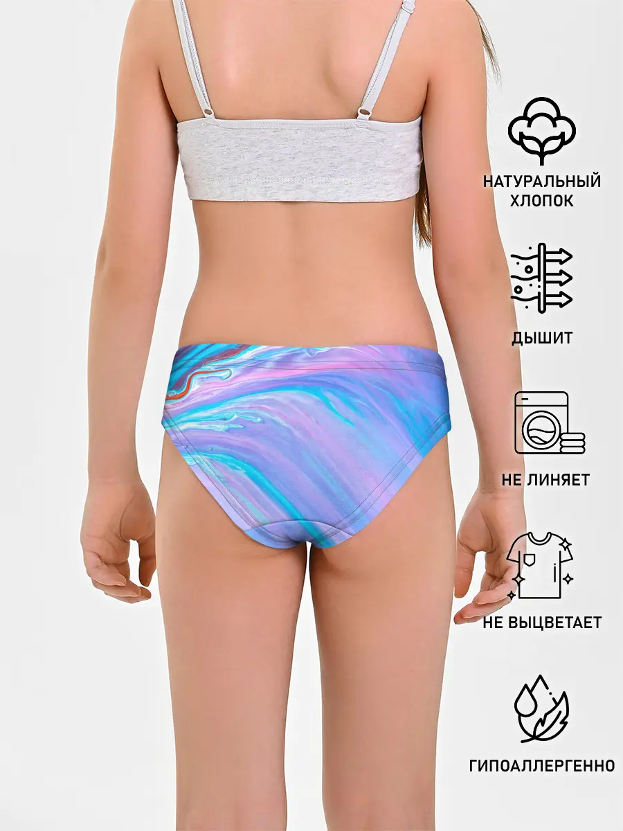 Трусы для девочек / Абстрактный прилив