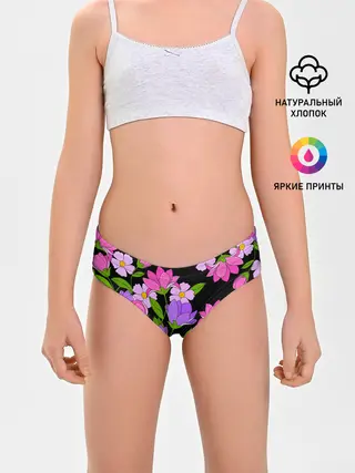 Трусы для девочек / Ночные цветы