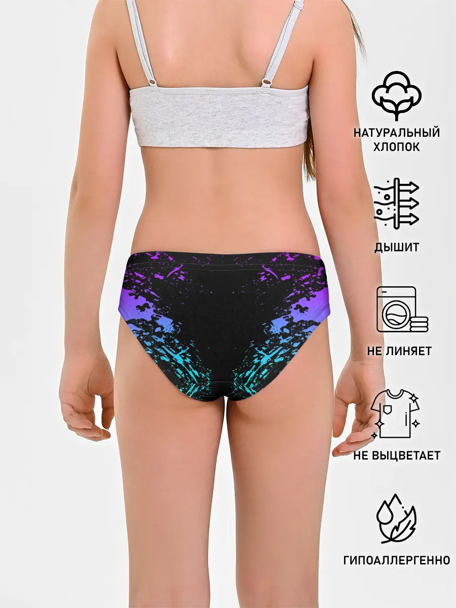 Трусы для девочек / НЕОНОВЫЕ БРЫЗГИ