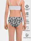 Трусы для девочек / Черно-белый узор шишки
