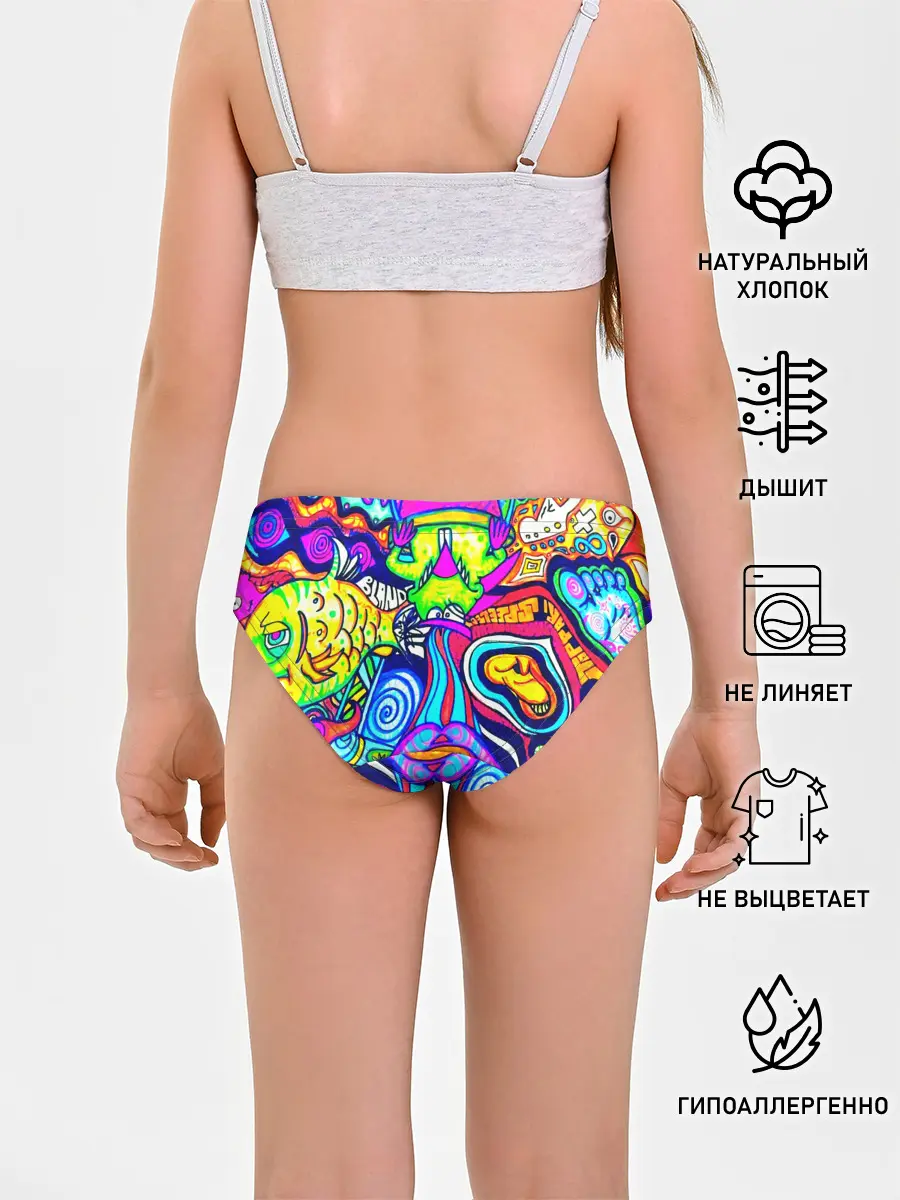 Трусы для девочек / КИСЛОТНЫЕ РИСУНОК