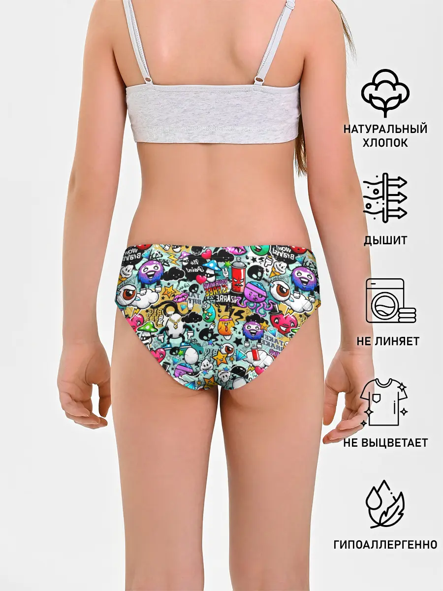 Трусы для девочек / Стикерпак