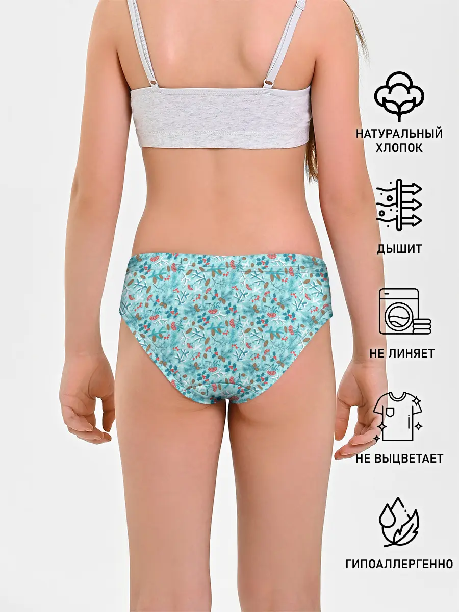 Трусы для девочек / Зимний Лесной Пейзаж