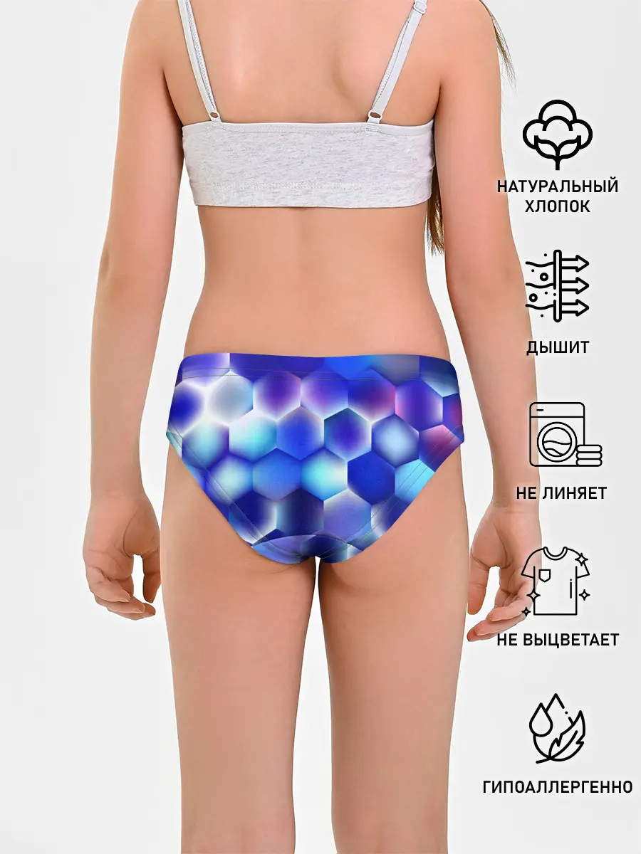 Трусы для девочек / Синяя чешуя змеи