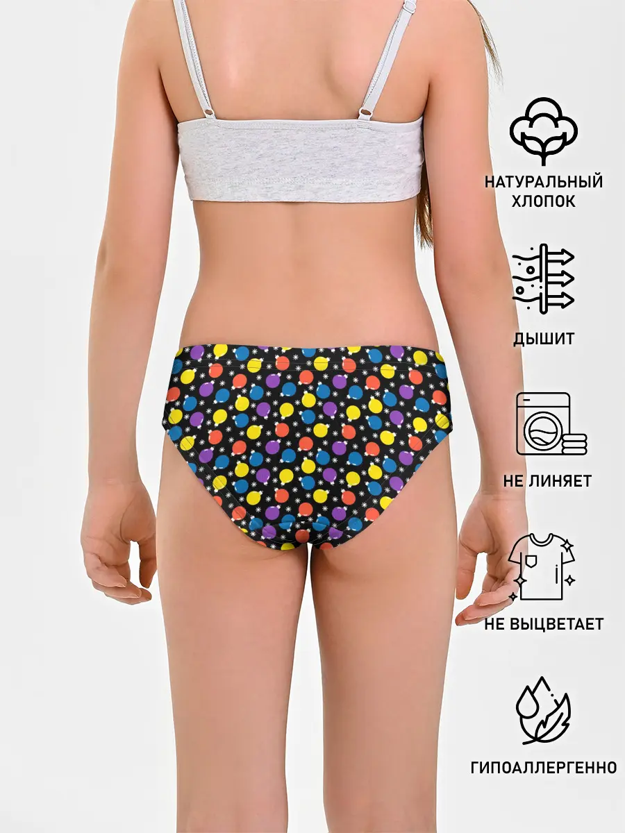 Трусы для девочек / Новогодние Лампочки