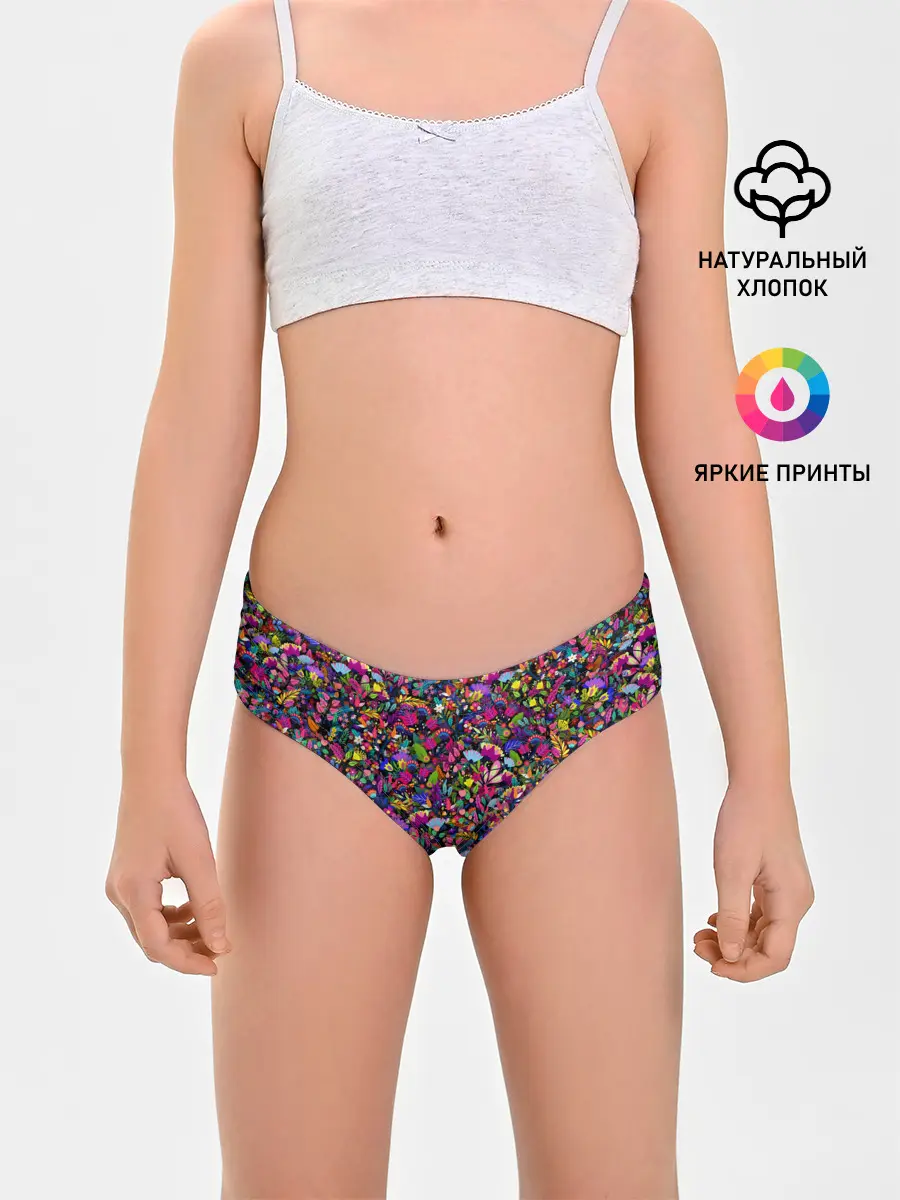 Трусы для девочек / Мистические цветы