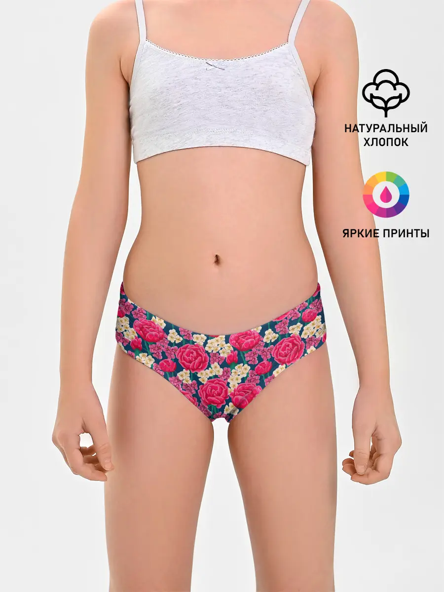 Трусы для девочек / Поле роз