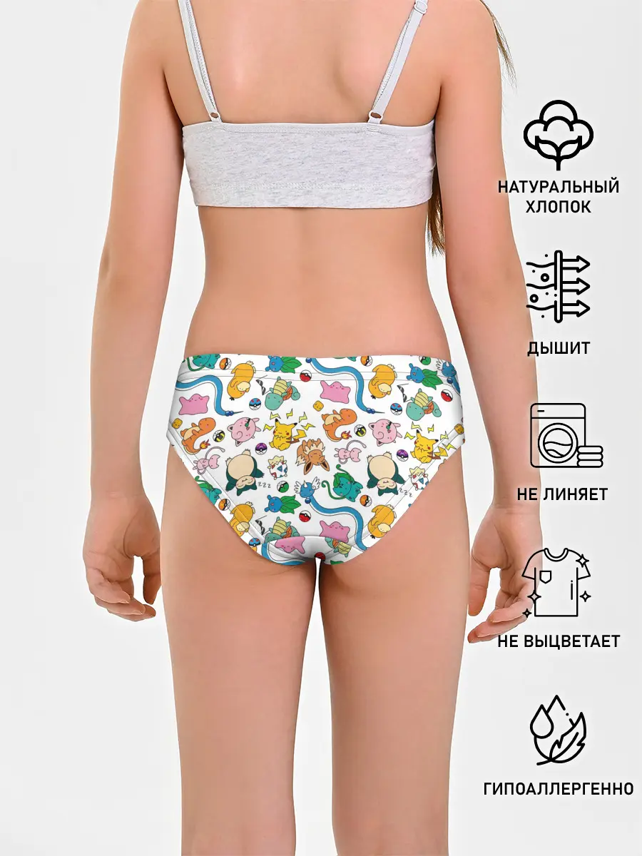 Трусы для девочек / ПОКЕМОНЫ