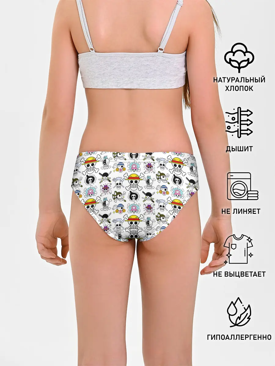 Трусы для девочек / Веселые Роджеры пиратов Соломенной Шляпы