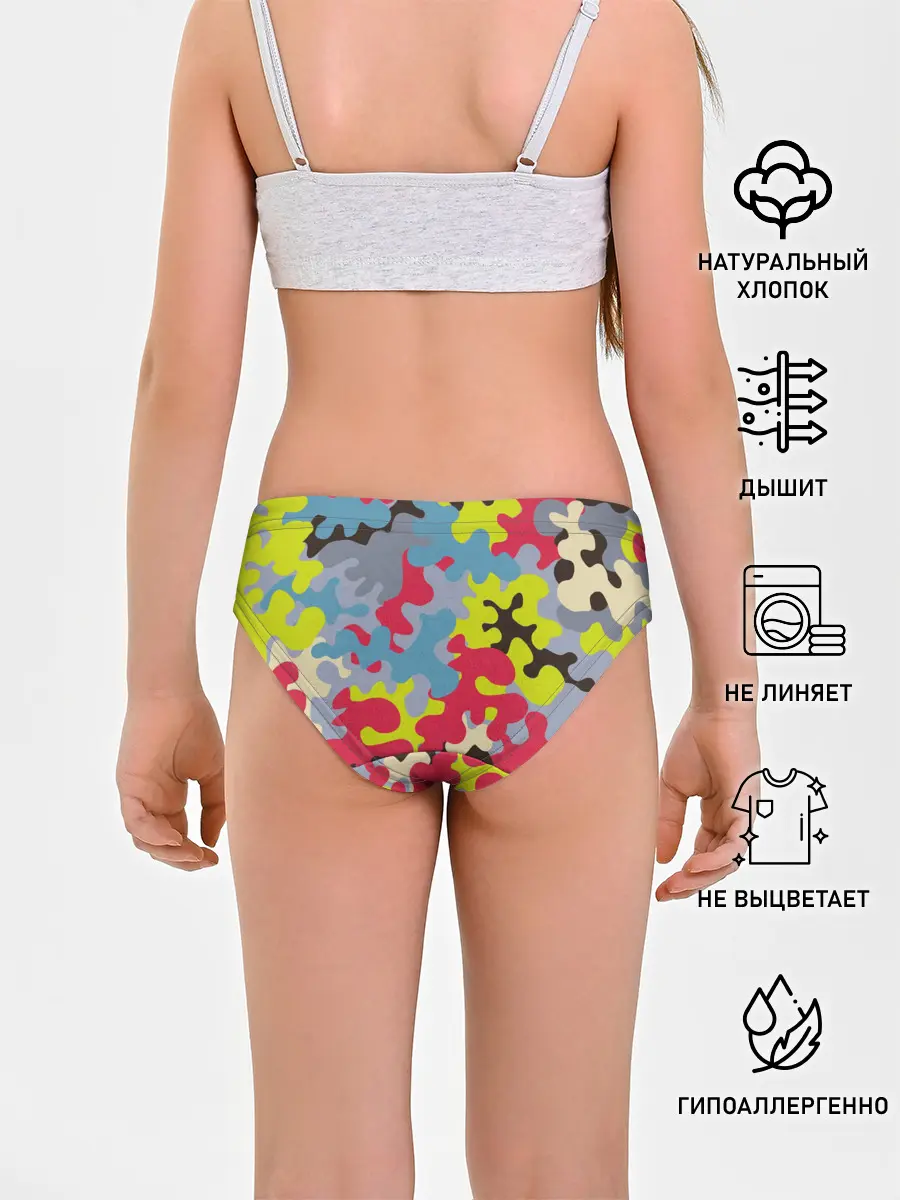 Трусы для девочек / Цветные облака