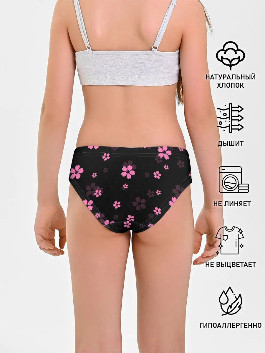 Трусы для девочек / САКУРА ВИШНЯ ЛЕПЕСТКИ
