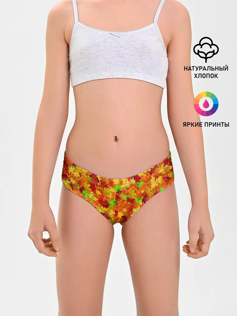 Трусы для девочек / Кленовые листья