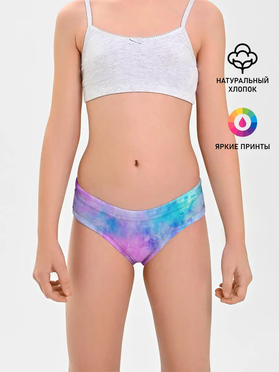 Трусы для девочек / Акварельные пятна
