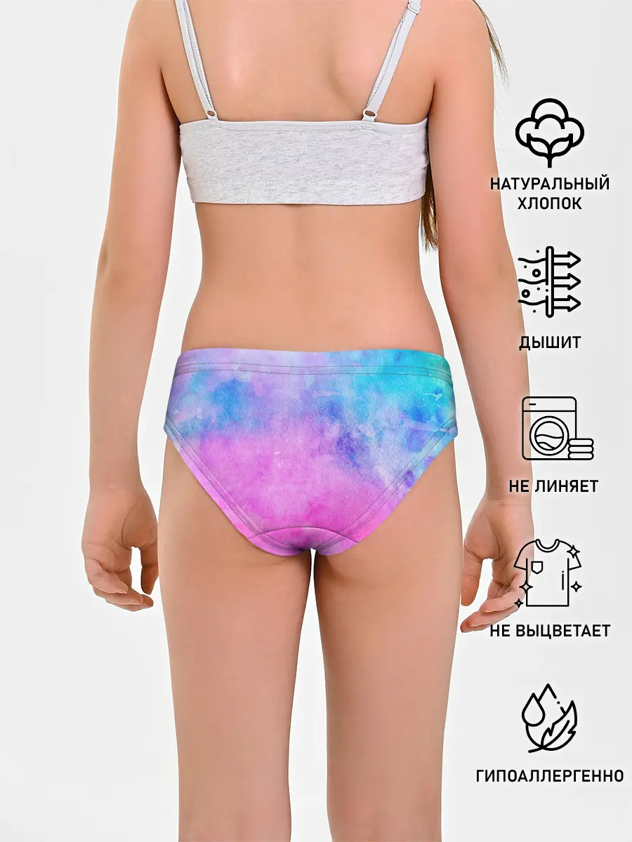 Трусы для девочек / Акварельные пятна