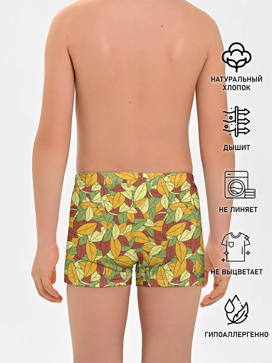 Трусы для мальчиков / Яркие осенние листья